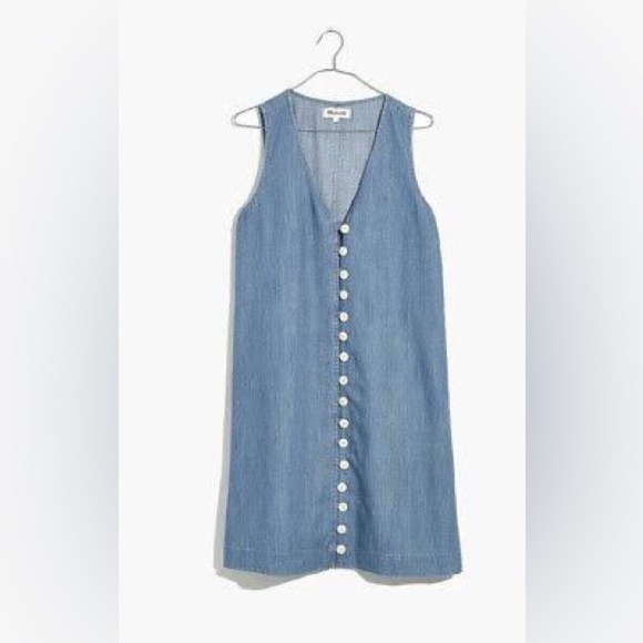 Madewell Easy Dress | Chambray Button-Down Dress - Size XS - Picture 1 of 6
